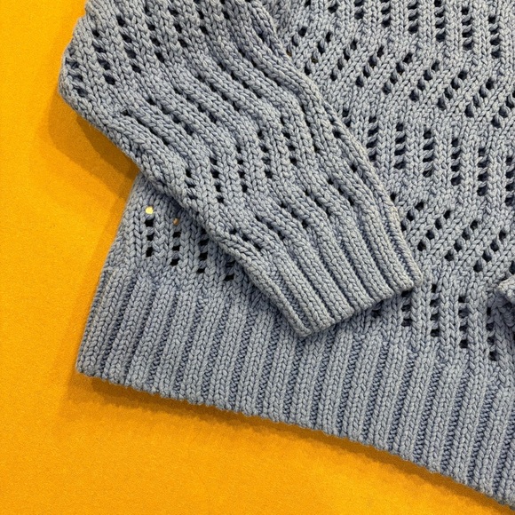 AE Open Knit Sweater Blue Size Large NWT - Picture 8 of 10